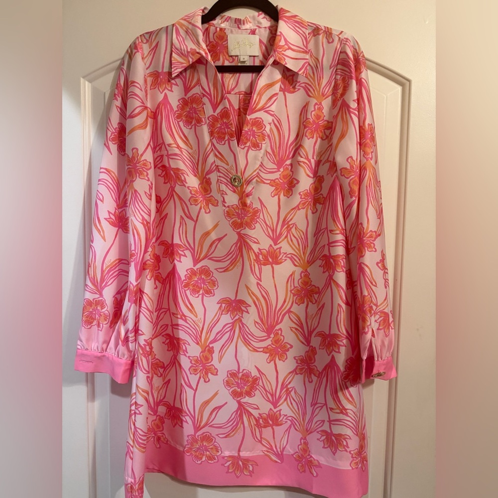 Lilly Pulitzer Iralanne Shirt Dress in Lovely Long Stems